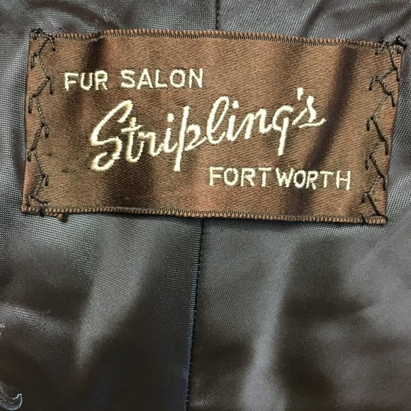 Vintage Fur Salon Striplings Dark Brown Rabbit Fur Cape Shawl cover Formal party - Picture 13 of 14